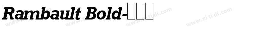 Rambault Bold字体转换
